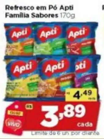 Rede Vivo Refresco em Pó Apti Família Sabores oferta