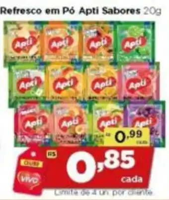 Rede Vivo Refresco em Pó Apti Sabores oferta