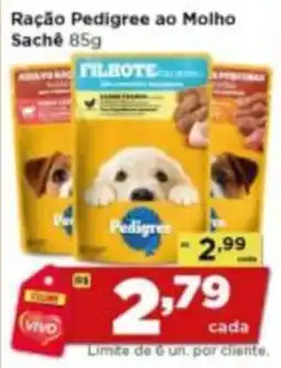 Rede Vivo Ração Pedigree ao Molho Sachê oferta