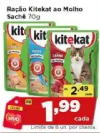 Rede Vivo Ração kitekat ao molho oferta