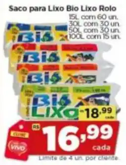 Rede Vivo Saco para Lixo Bio Lixo Rolo oferta