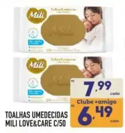 Supermercados Avenida toalhas umedecidas mili love&care oferta