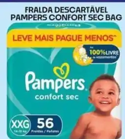Supermercados Avenida Fralda descartável pampers confort sec bag oferta