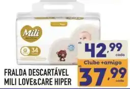 Supermercados Avenida Fralda descartável mili love&care hiper oferta