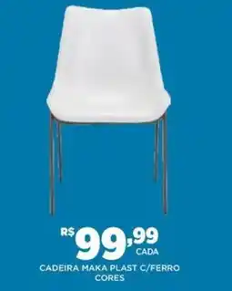 DB Supermercados cadeira maka plast c/ferro cores oferta