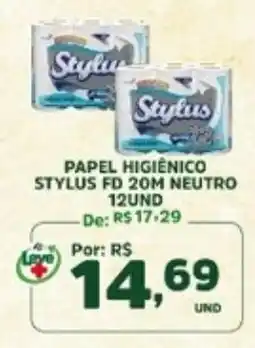 Araújo Supermercados Papel higiênico stylus fd 20m neutro oferta