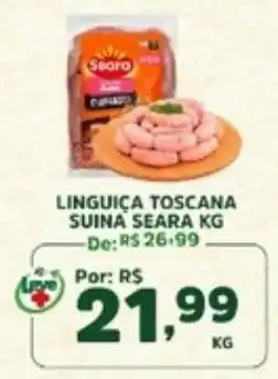 Araújo Supermercados linguiça toscana suina seara kg oferta