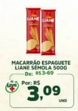 Araújo Supermercados Macarrão espaguete liane sêmola oferta