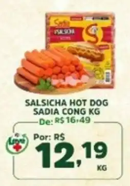 Araújo Supermercados Salsicha hot dog sadia cong kg oferta