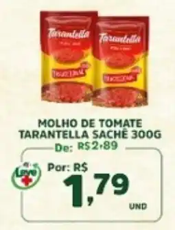Araújo Supermercados molho de tomate tarantella sachê oferta