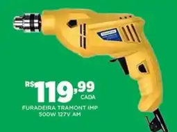 DB Supermercados Furadeira tramont imp 500w 127v am oferta