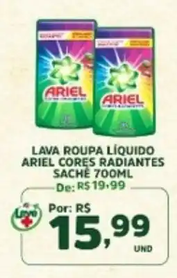 Araújo Supermercados lava roupa liquido ariel cores radiantes oferta
