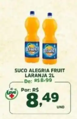 Araújo Supermercados sucos alegria fruit laranja oferta