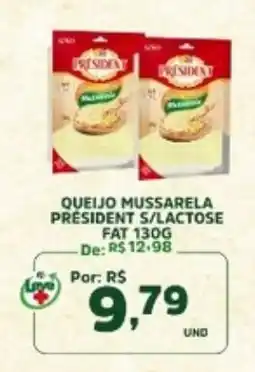 Araújo Supermercados queijo mussarela president s/lactose oferta