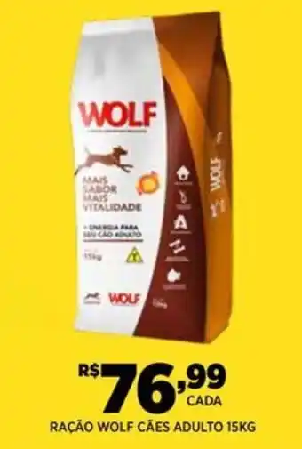 DB Supermercados Ração wolf cães adulto oferta