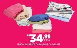 DB Supermercados Lençol diversos casal/solt c e s/elast oferta