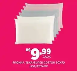 DB Supermercados Fronha teka/super cotton lisa/estamp oferta