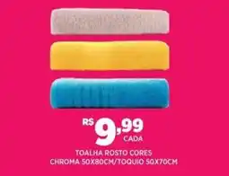 DB Supermercados toalha rosto cores oferta