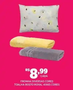 DB Supermercados Fronha diversas cores toalha rosto royal oferta