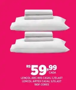 DB Supermercados Lençol arc iris casal c/ elast oferta