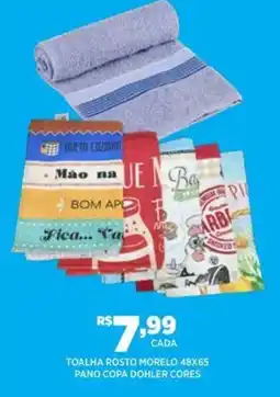 DB Supermercados Toalha rosto morelo cores oferta