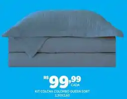 DB Supermercados Kit colcha colombo queen sort oferta