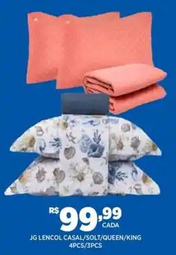 DB Supermercados Jg lençol casal/solt/queen/king oferta