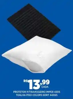DB Supermercados Protetor p/travesseiro imper 4305 toalha piso colors sort 44x65 oferta