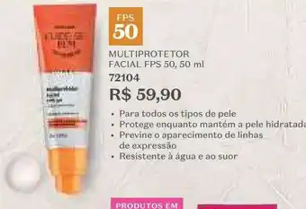 O Boticário Multiprotetor Facial Fps 50 oferta