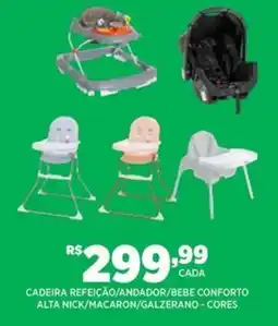 DB Supermercados cadeira refeição/andador/bebe conforto oferta
