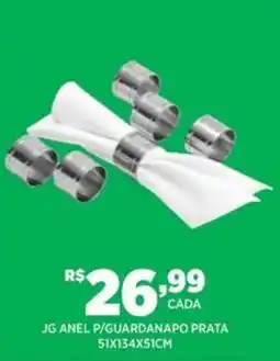 DB Supermercados Jg anel p/guardanapo prata oferta