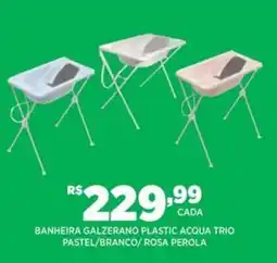DB Supermercados banheira galzerano plastic acqua trio pastel/branco/rosa perola oferta