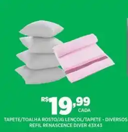 DB Supermercados tapete/toalha rosto/jg lençol/tapete - diversos oferta