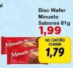 Chama Supermercados Bisc Wafer Minueto Sabores oferta