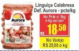 Serrano Supermercado Linguiça tipo calabresa oferta