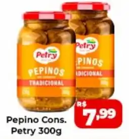 Super Rede Atacadista Pepino cons. petry 300g oferta
