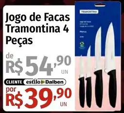 Supermercado Dalben Jogo de Facas Tramontina 4 Peças oferta