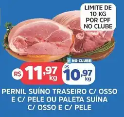 Supermercados Correia Pernil suíno traseiro c/ osso e c/ pele ou paleta suína c/ osso e c/ pele oferta
