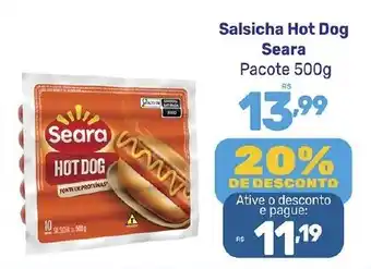 Supermercados Jau Serve Salsicha Hot Dog Seara oferta