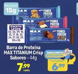 Supermercados Jau Serve Barra de Proteína MAX TITANIUM Crisp oferta