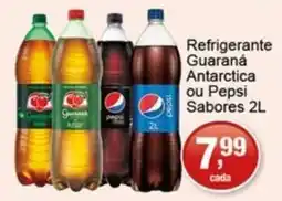 Supermercados Rod e Raf Refrigerante Guaraná Antarctica ou Pepsi Sabores oferta