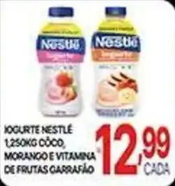 Supermercados Santa Helena Yogurte nestlé 1,250kg côco, morango e vitamina de frutas garrafa oferta