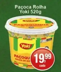 Supermercados Rod e Raf Paçoca Rolha Yoki oferta
