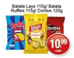 Supermercados Rod e Raf Batata lays batata ruffles doritos oferta