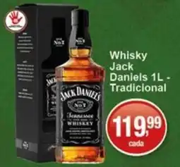 Supermercados Rod e Raf Whisky Jack Daniels 1L - Tradicional oferta