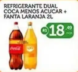 CenterBox refrigerante dual coca menos acucar + fanta laranja oferta