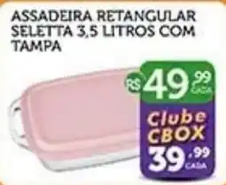 CenterBox Assadeira retangular seletta com tampa oferta