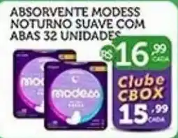 CenterBox absorvente modess noturno suave com abas oferta