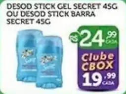 CenterBox desod stick gel secret ou desod stick barra secret oferta