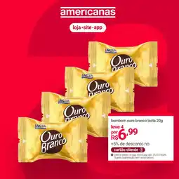 Lojas Americanas bombom ouro branco lacta oferta
